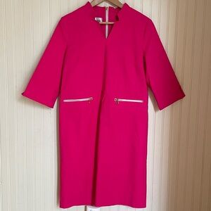 Sara Campbell Pink Midi Dress with Zipper Details